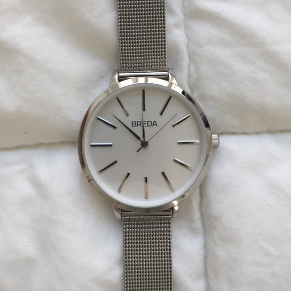 Breda Silver Stainless Steel Linx Watch